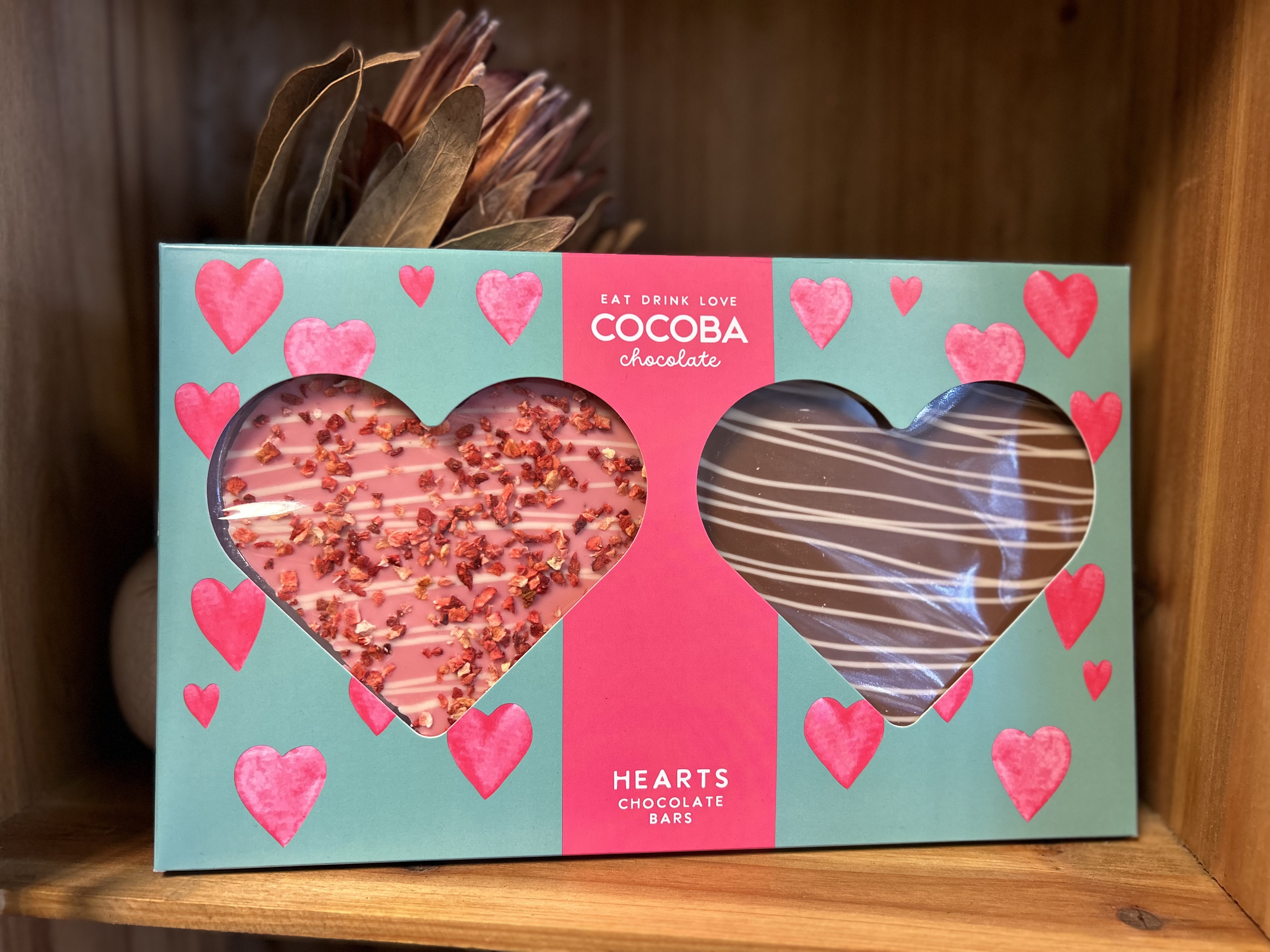 Heart chocolate bar set